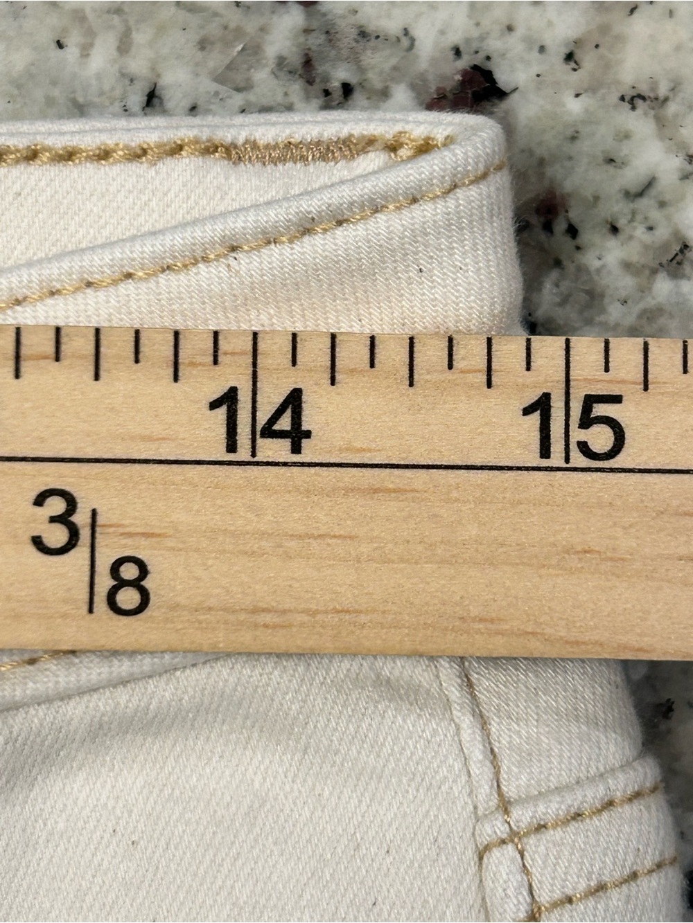 Tommy Bahama Indigo Palms Mid Rise Crop Mini Bootcut Off-White Jeans Women 8/27 - Picture 6 of 11